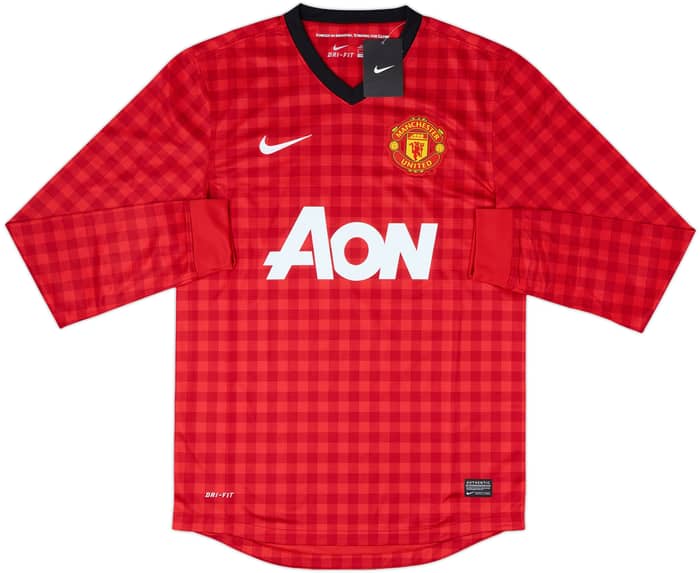 2012-13 Manchester United Home L/S Shirt Rooney #10 (S)
