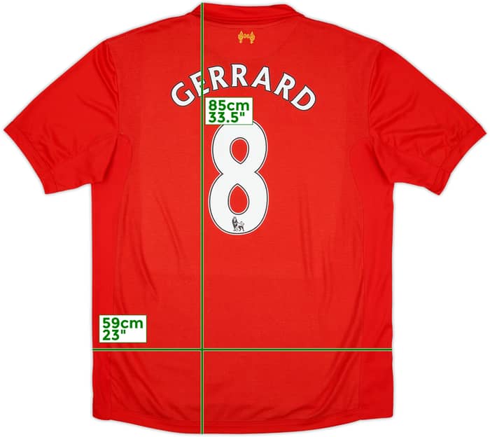 2012-13 Liverpool Home Shirt Gerrard #8 - 6/10 - (XXL)