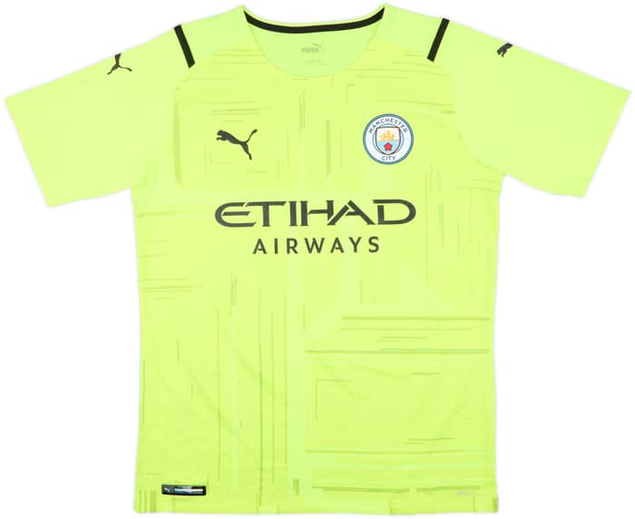 2021-22 Manchester City Authentic GK S/S Shirt Ederson M. #31 - 8/10 - (L)