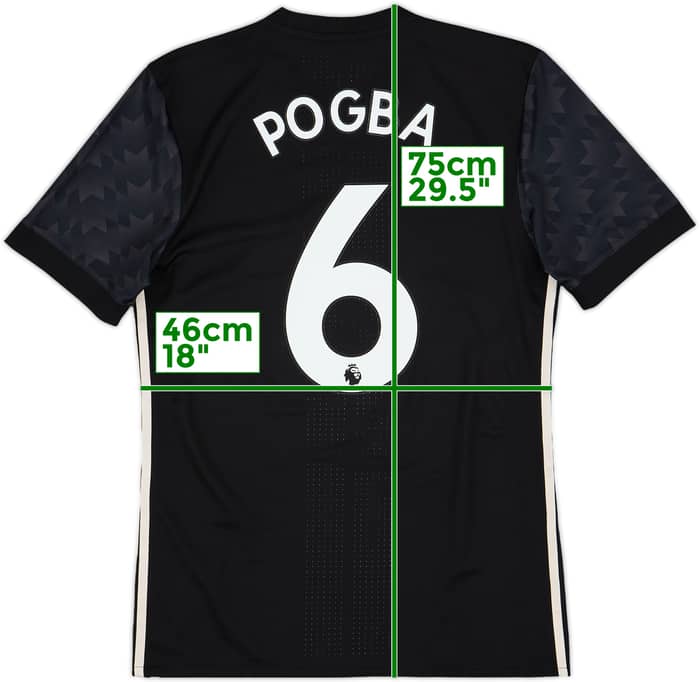 2017-18 Manchester United Authentic Away Shirt Pogba #6 - 8/10 - (M)