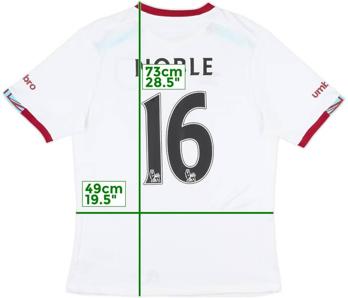 2016-17 West Ham Away Shirt Noble #16 - 8/10 - (M)