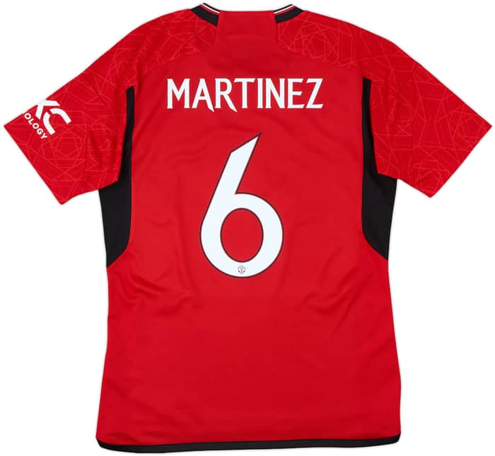2023-24 Manchester United Home Shirt Martinez #6 - 9/10 - (M)