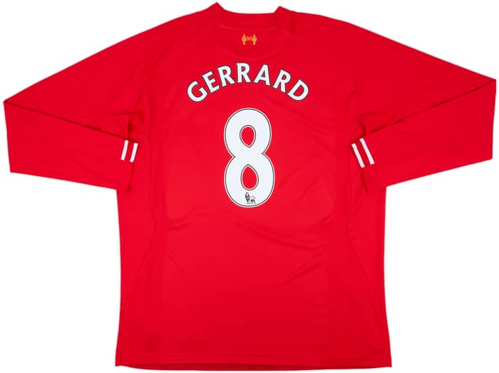 2013-14 Liverpool Home L/S Shirt Gerrard #8 - 7/10 - (3XL)