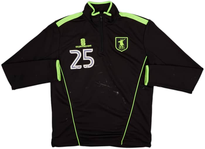 2018-19 Mansfield Town Surridge Player Issue 1/4 Zip Drill Top #25 - 5/10 - (L)