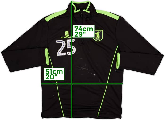 2018-19 Mansfield Town Surridge Player Issue 1/4 Zip Drill Top #25 - 5/10 - (L)