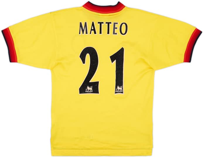 1997-99 Liverpool Away Shirt Matteo #21 - 8/10 - (S)