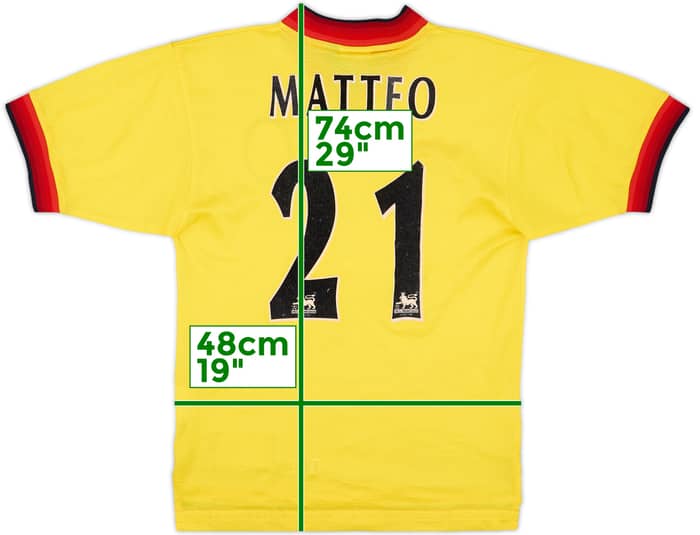1997-99 Liverpool Away Shirt Matteo #21 - 8/10 - (S)