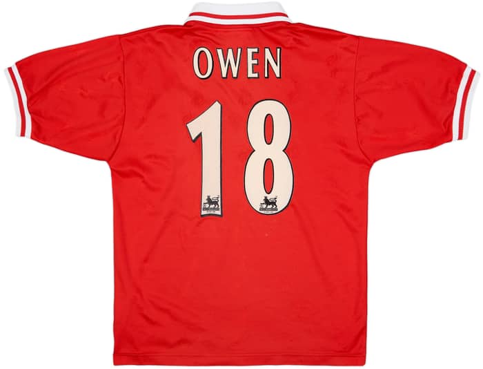 1996-98 Liverpool Home Shirt Owen #18 - 8/10 - (S)