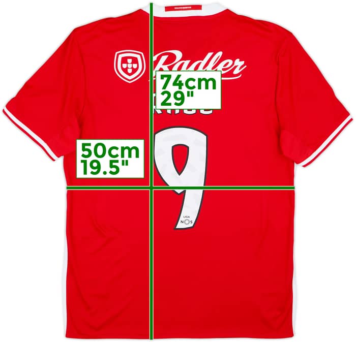 2016-17 Benfica Home Shirt Raul #9 - 6/10 - (M)