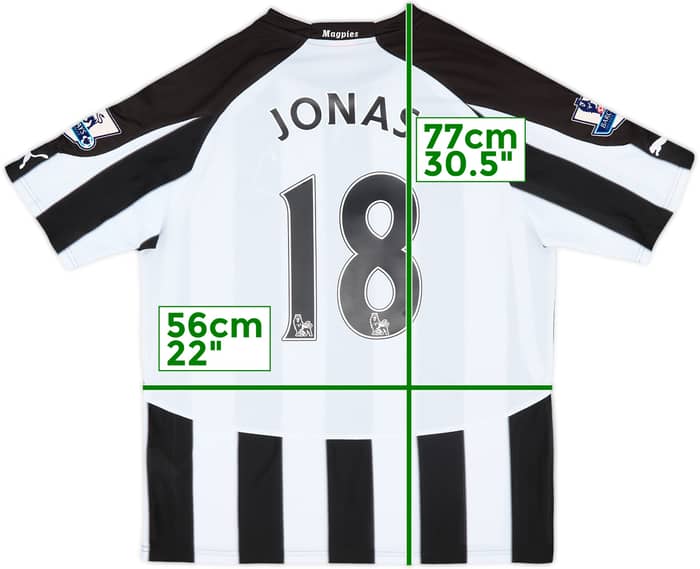 2010-11 Newcastle Home Shirt Jonas #18 - 8/10 - (L)