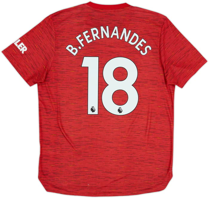 2020-21 Manchester United Authentic Home Shirt B.Fernandes #18 - 9/10 - (L)