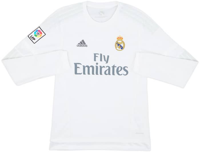 2015-16 Real Madrid Home L/S Shirt #11 - 5/10 - (S)