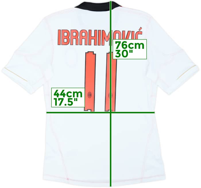 2010-11 AC Milan Away Shirt Ibrahimovic #11 - 10/10 - (S)