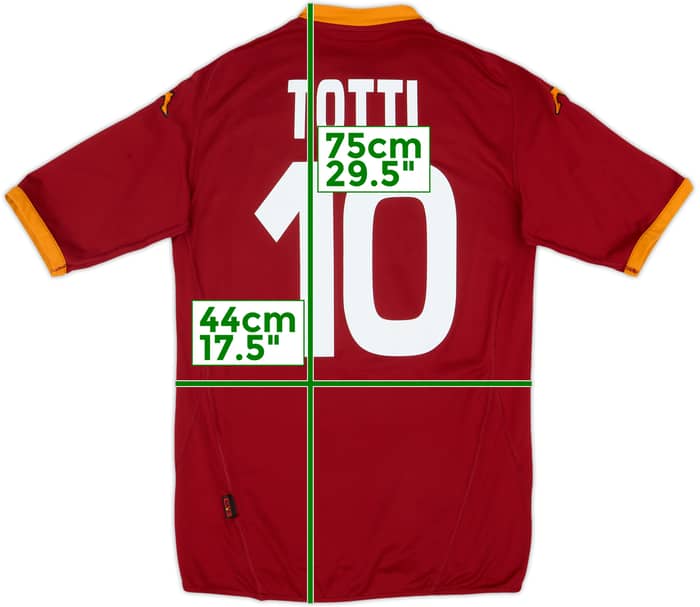2002-03 Roma Home Shirt Totti #10 - 6/10 - (L)