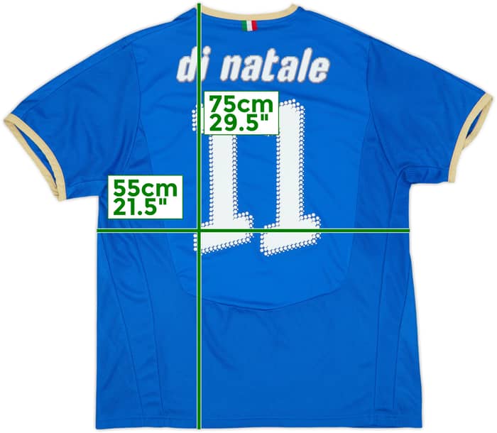 2007-08 Italy Home Shirt Di Natale #11 - 5/10 - (XL)