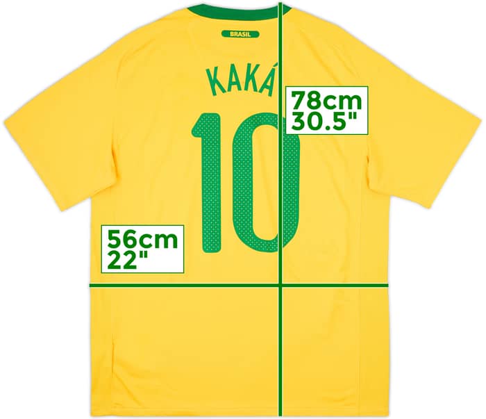 Camiseta de local de Brasil 2010-11 Kaka #10 (L)