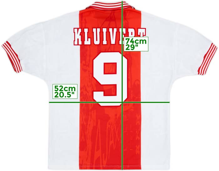 1996-97 Ajax Home Shirt Kluivert #9 - 8/10 - (XL)