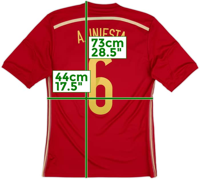Camiseta de local de España 2013-15 A.Iniesta #6 (S)