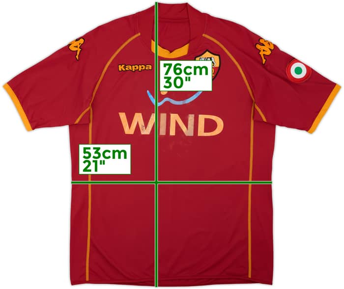 2008-09 Roma Home Shirt - 5/10 - (XL)