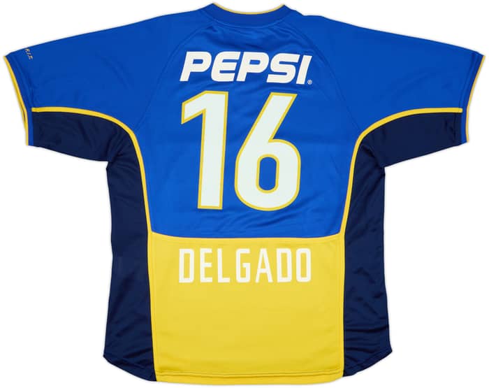 2002 Boca Juniors Home Shirt Delgado #16 - 9/10 - (L)