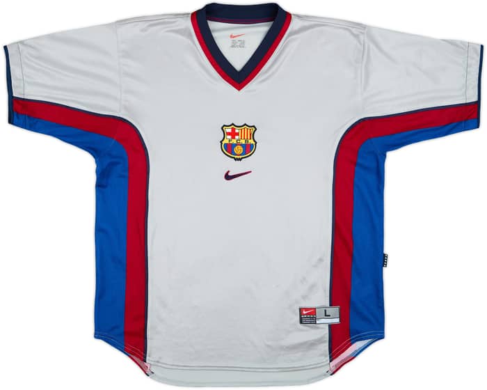 1999-01 Barcelona Away Shirt Guardiola #4 - 8/10 - (L)