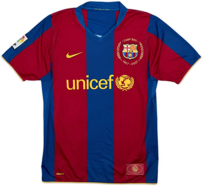 2007-08 Barcelona Home Shirt Messi #19 - 6/10 - (S)