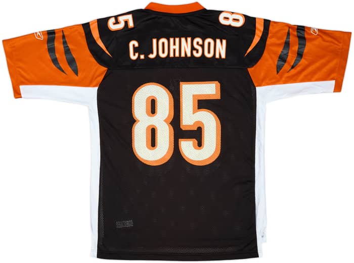 2005-06 Cincinnati Bengals C.Johnson #85 Reebok On Field Home Jersey - 7/10 - (L)