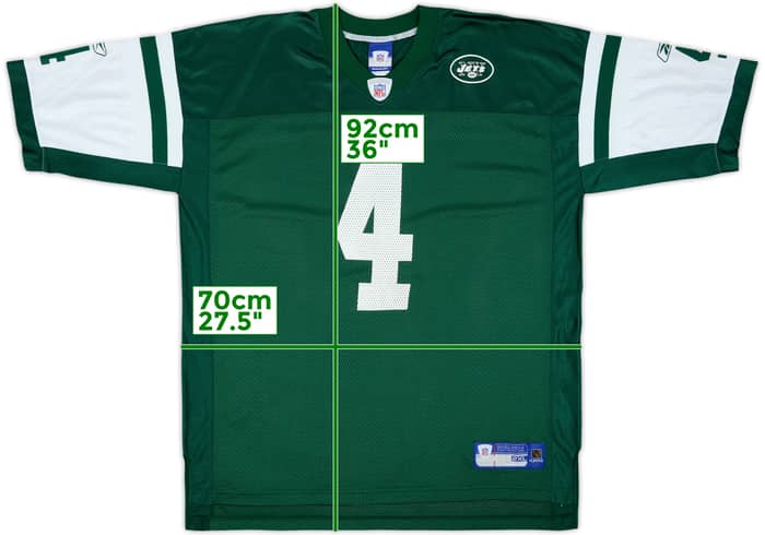 2008 New York Jets Favre #4 Reebok On Field Home Jersey - 9/10 - (XXL)