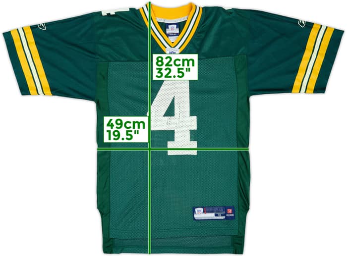 2007 Green Bay Packers Favre #4 Reebok On Field Home Jersey - 6/10 - (S)