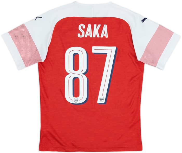 2018-19 Arsenal Home Shirt Saka #87 - 8/10 - (S)