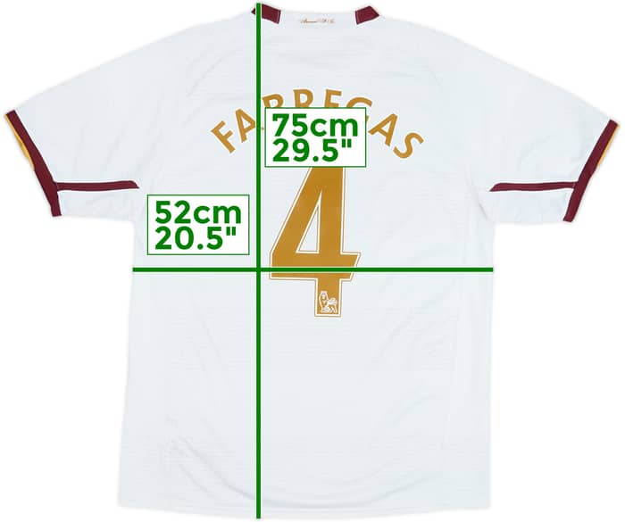 2007-08 Arsenal Away Shirt Fabregas #4 - 7/10 - (M)