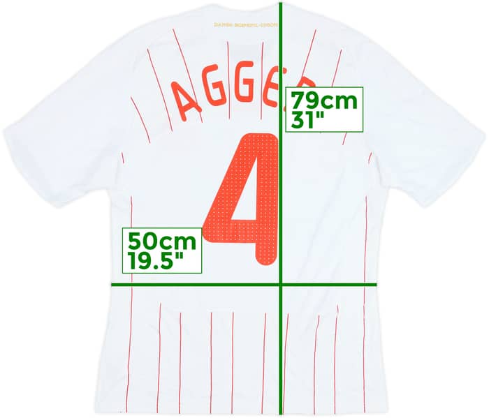 2008-10 Denmark Away Shirt Agger #4 - 8/10 - (L)
