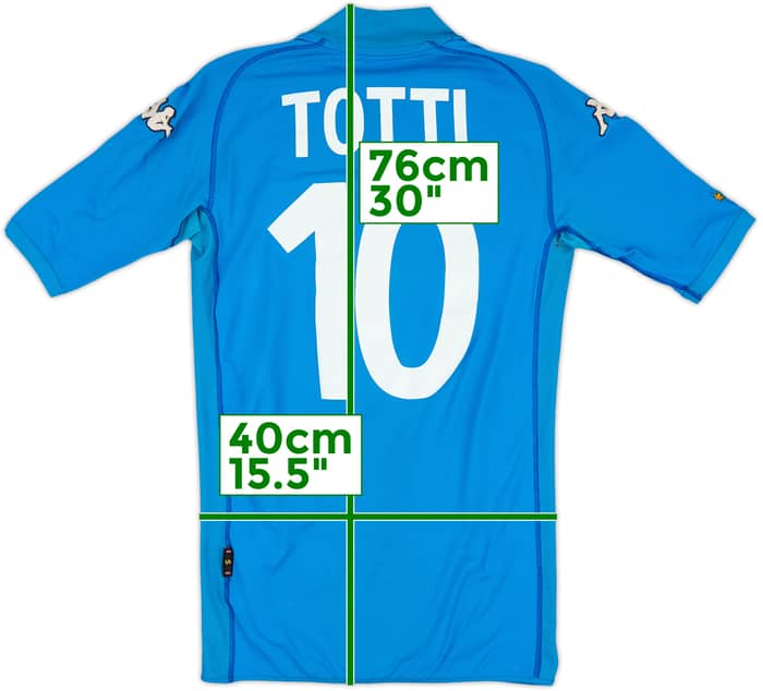 2002 Italy Home Shirt Totti #10 - 6/10 - (S)