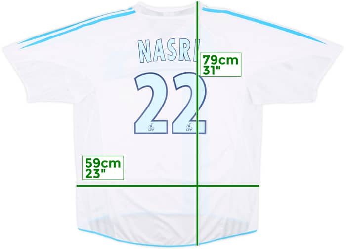 2004-05 Olympique Marseille Home Shirt Nasri #22 - 5/10 - (XL)