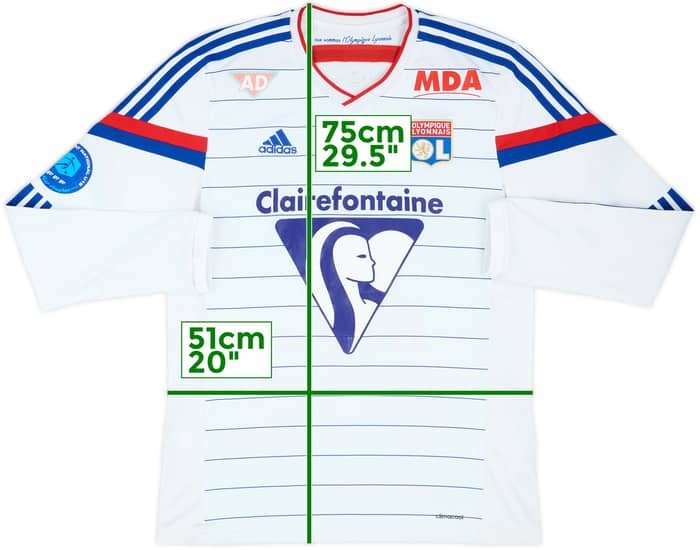 2014-15 Lyon Match Issue Home L/S Shirt #9