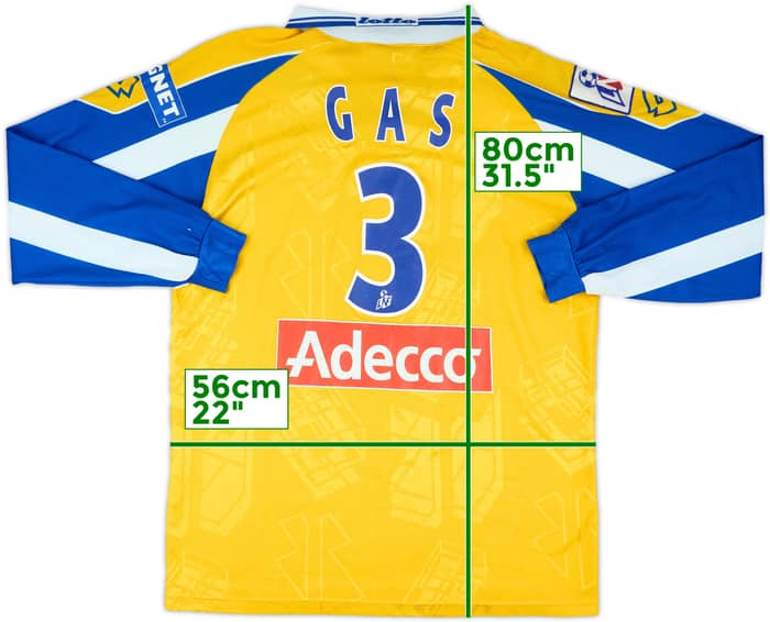 2000-01 Gueugnon Match Issue Home L/S Shirt Gas #3