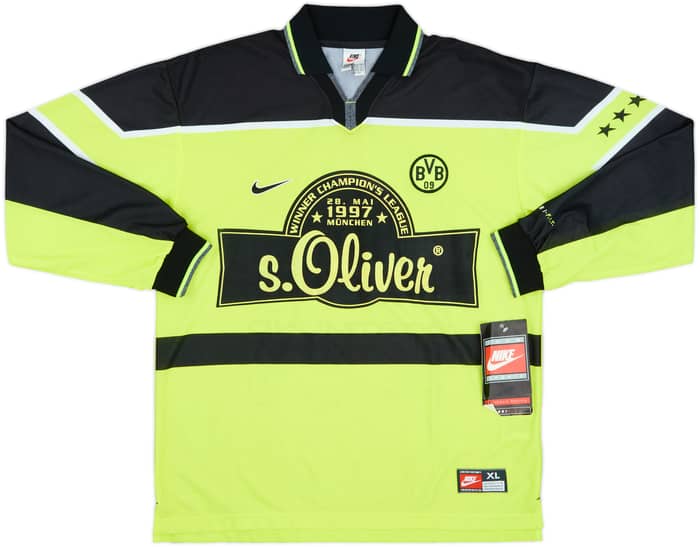 1997-98 Borussia Dortmund 'Signed' Champions League Home L/S Shirt (XL)