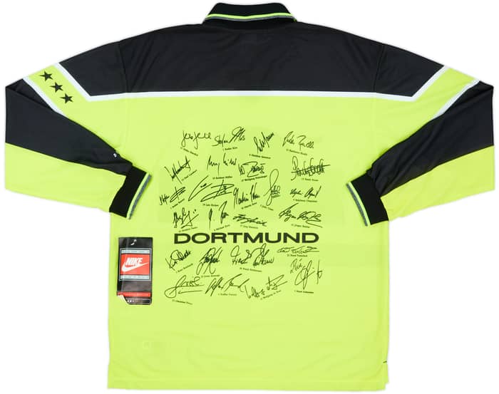 1997-98 Borussia Dortmund 'Signed' Champions League Home L/S Shirt (XL)