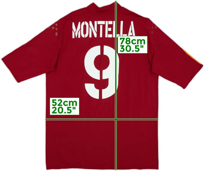 2004-05 Roma Home Shirt Montella #10 - 4/10 - (XL)