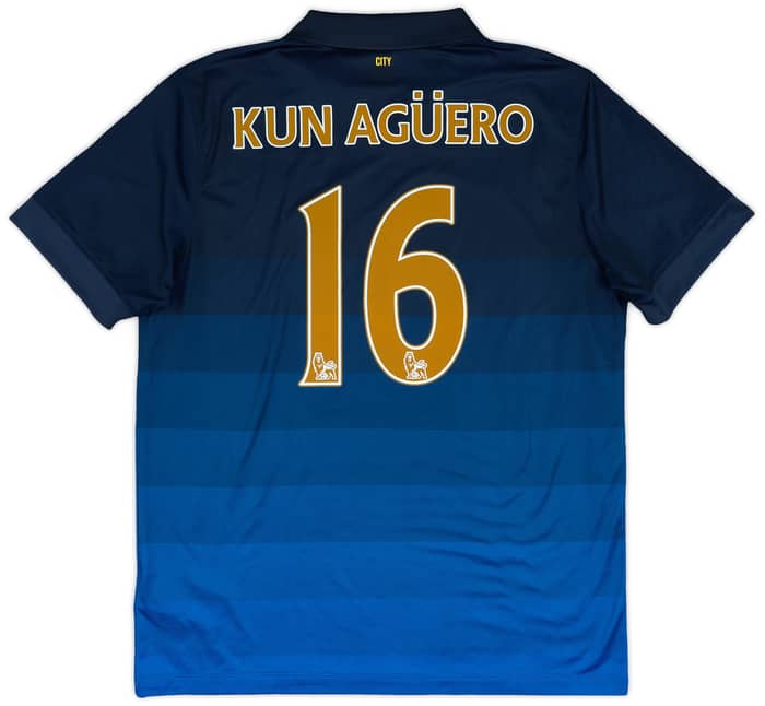 2014-15 Manchester City Away Shirt Kun Aguero #16 - 4/10 - (L)