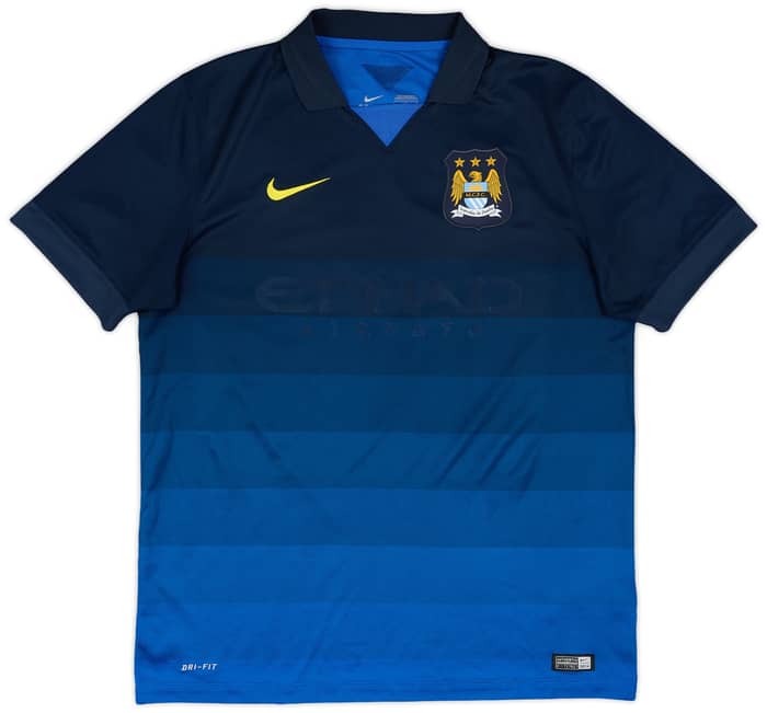 2014-15 Manchester City Away Shirt Kun Aguero #16 - 4/10 - (L)