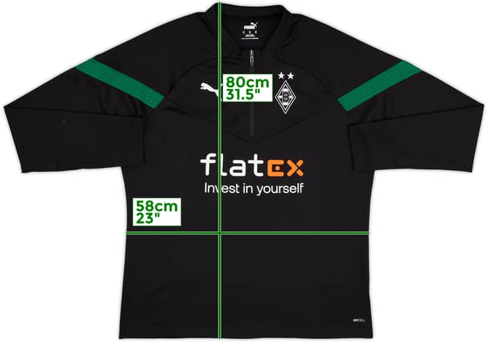 2021-22 Borussia Monchengladbach Puma 1/4 Zip Training Top - 8/10 - (XL)