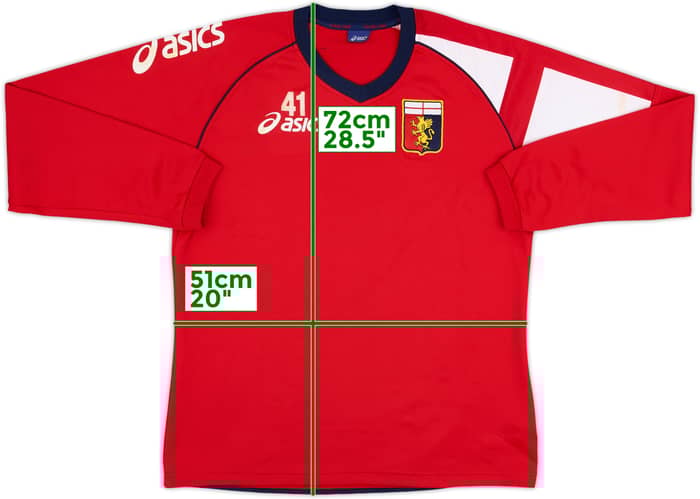 2008-09 Genoa Player Issue Asics Sweat Top #41 - 7/10 - (L)