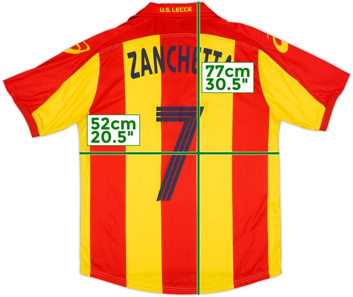 2007-08 Lecce Home Shirt Zanchetta #7 - 5/10 - (M)