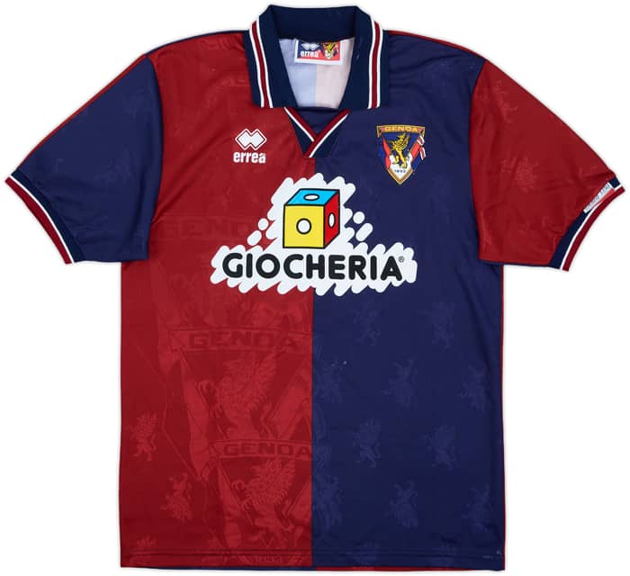 1995-96 Genoa Home Shirt Montella #9 - 4/10 - (M)