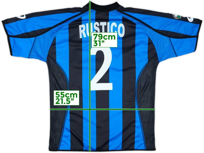 2003-04 Atalanta Match Issue Home Shirt Rustico #2