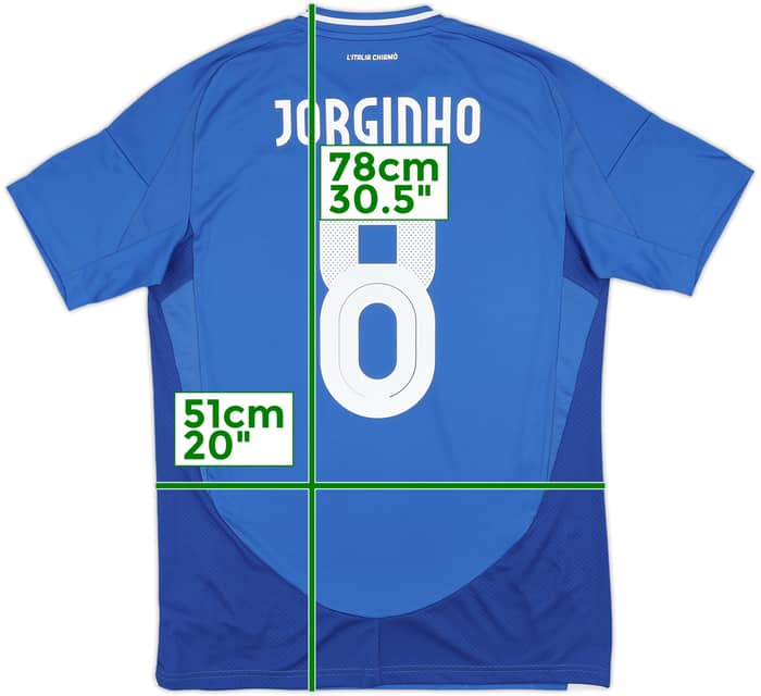 2024-25 Italy Home Shirt Jorginho #8 - 10/10 - (M)