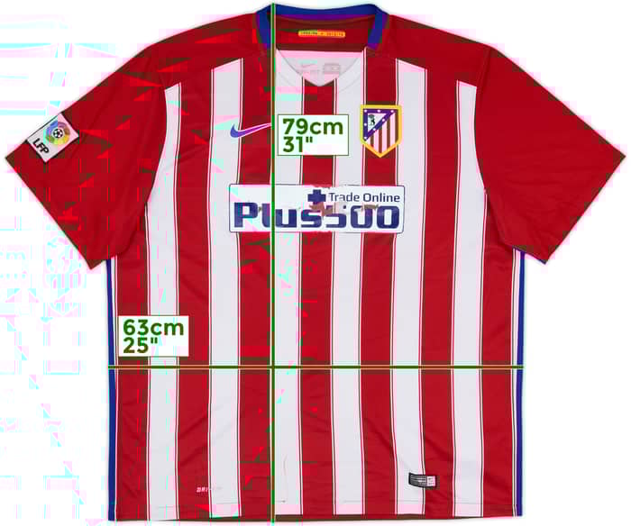 2015-16 Atletico Madrid Home Shirt - 4/10 - (XXL)