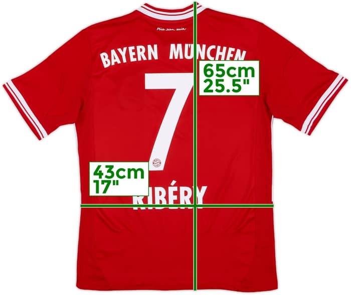 2013-14 Bayern Munich Home Shirt Ribery #7 - 8/10 - (L.Boys)