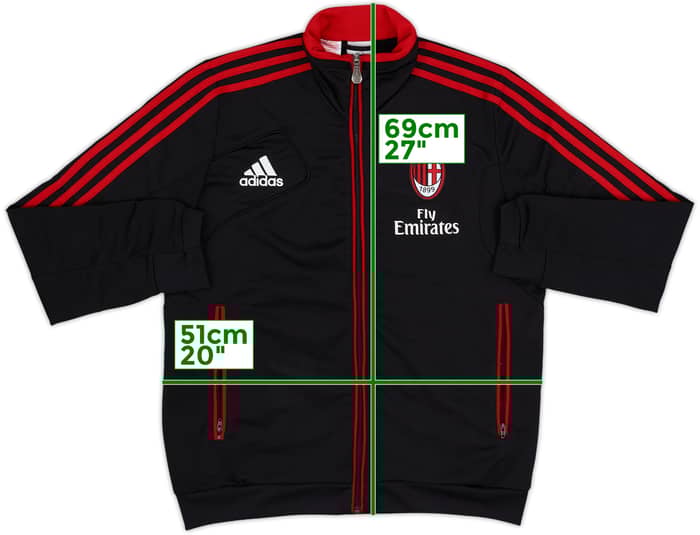 2012-13 AC Milan adidas Track Jacket - 8/10 - (L.Boys)